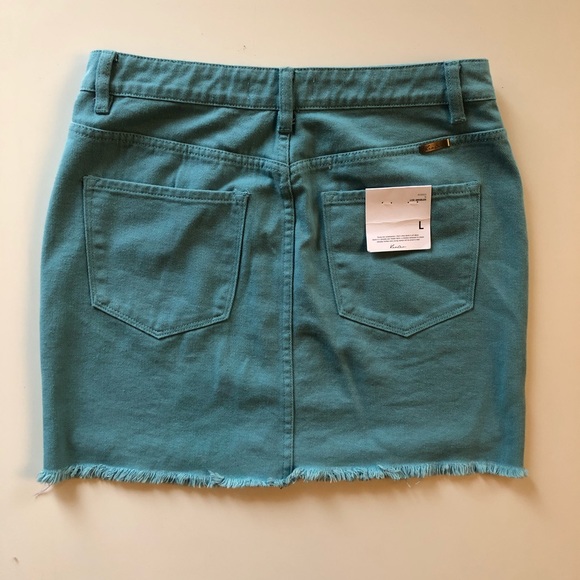 NWT KanCan Purple and Blue Colorblock Mini Skirt - Picture 8 of 8